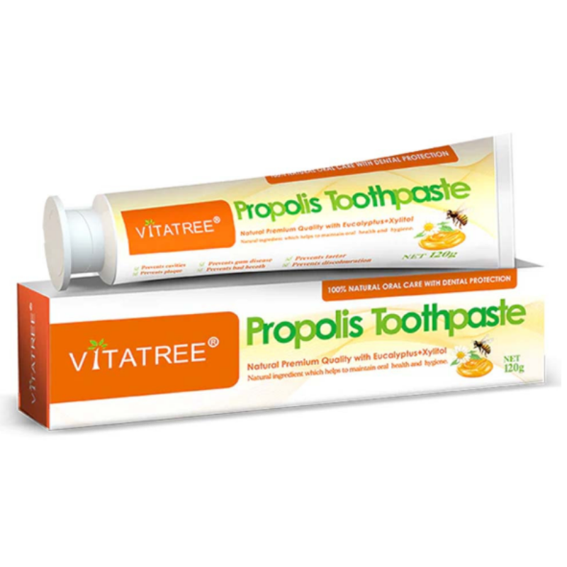 Vitatree Propolis Toothpaste 120g natural oral care toothpaste with propolis extract supporting gum health, teeth protection, and fresh breath for daily hygiene.