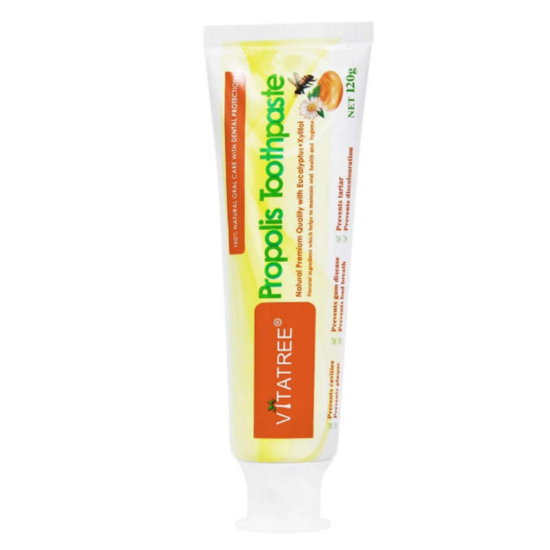 Vitatree Propolis Toothpaste 120g natural oral care toothpaste with propolis extract supporting gum health, teeth protection, and fresh breath for daily hygiene.