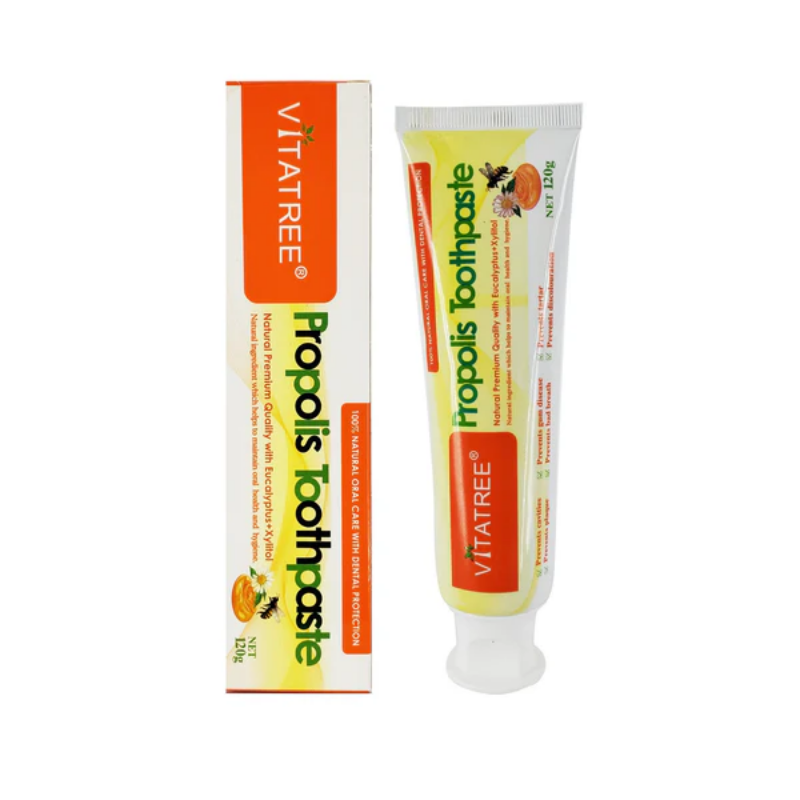 Vitatree Propolis Toothpaste 120g natural oral care toothpaste with propolis extract supporting gum health, teeth protection, and fresh breath for daily hygiene.