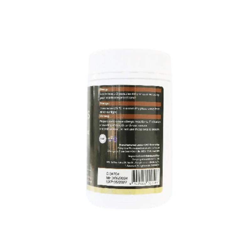 Vitatree Super Propolis 1000mg 200 mini capsules premium Australian bee propolis supplement formulated to support immune health, antioxidant protection, and overall wellbeing.