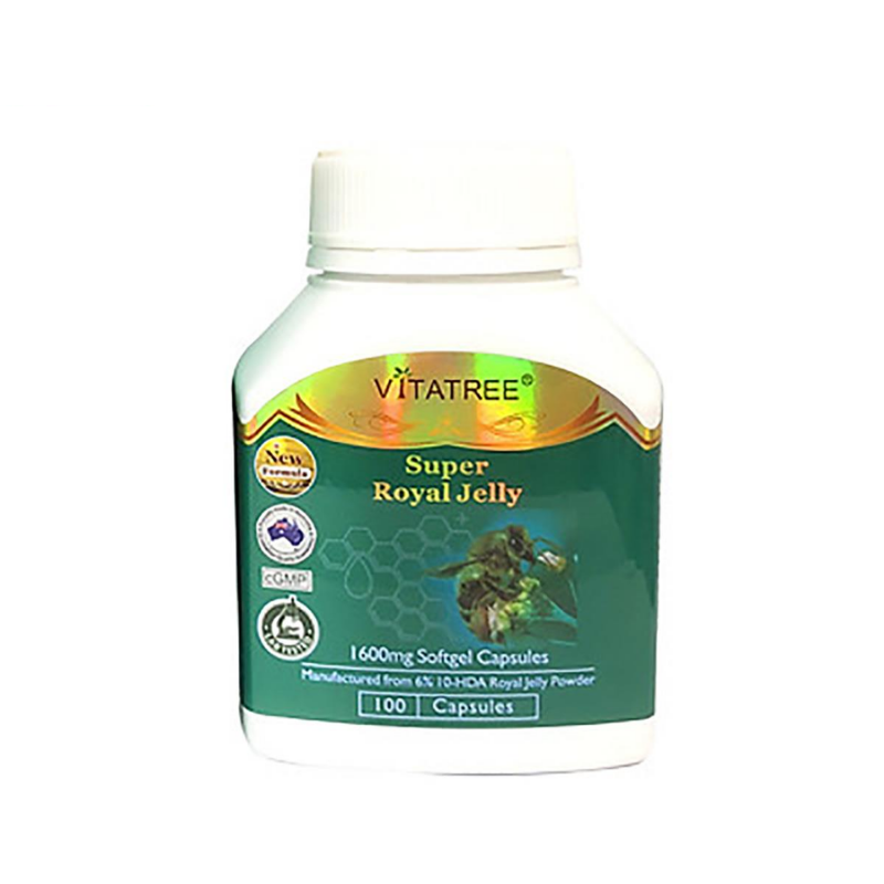 Vitatree Super Royal Jelly 100 capsules premium Australian royal jelly supplement formulated to support energy, vitality, immune health, and overall wellbeing.