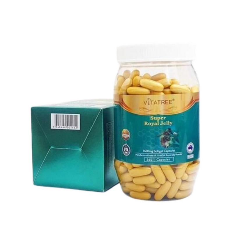Vitatree Super Royal Jelly 365 capsules premium bee-derived supplement supporting energy, immunity, vitality and overall wellness.