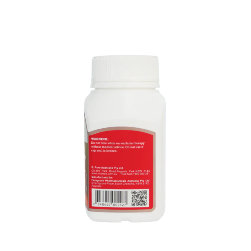 Vitatree Ultra CO Q10 Max 150mg 60 capsules high-strength Coenzyme Q10 supplement supporting heart health, cellular energy production, antioxidant protection, and healthy ageing.