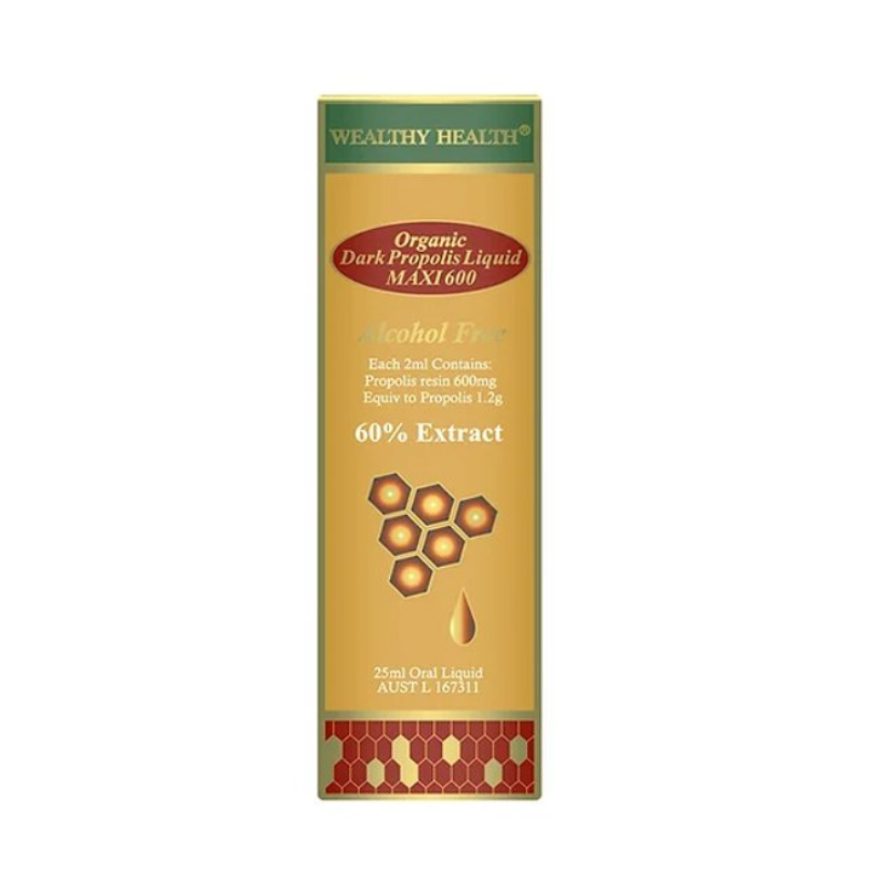 Wealthy Health Dark Propolis Liquid 25ml premium Australian propolis extract supporting immune health and daily wellbeing in an easy-to-use liquid formula.