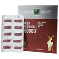 Wealthy Health Deer Placental 50000 60 Capsules Australian deer placenta supplement supporting healthy ageing, skin vitality, and overall wellbeing.