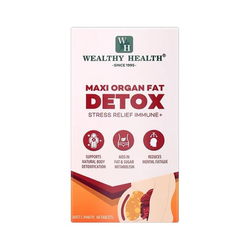 Wealthy Health Maxi Organ Balance 60 Tablets premium Australian herbal dietary supplement with selected botanical ingredients in an easy-to-take tablet format.