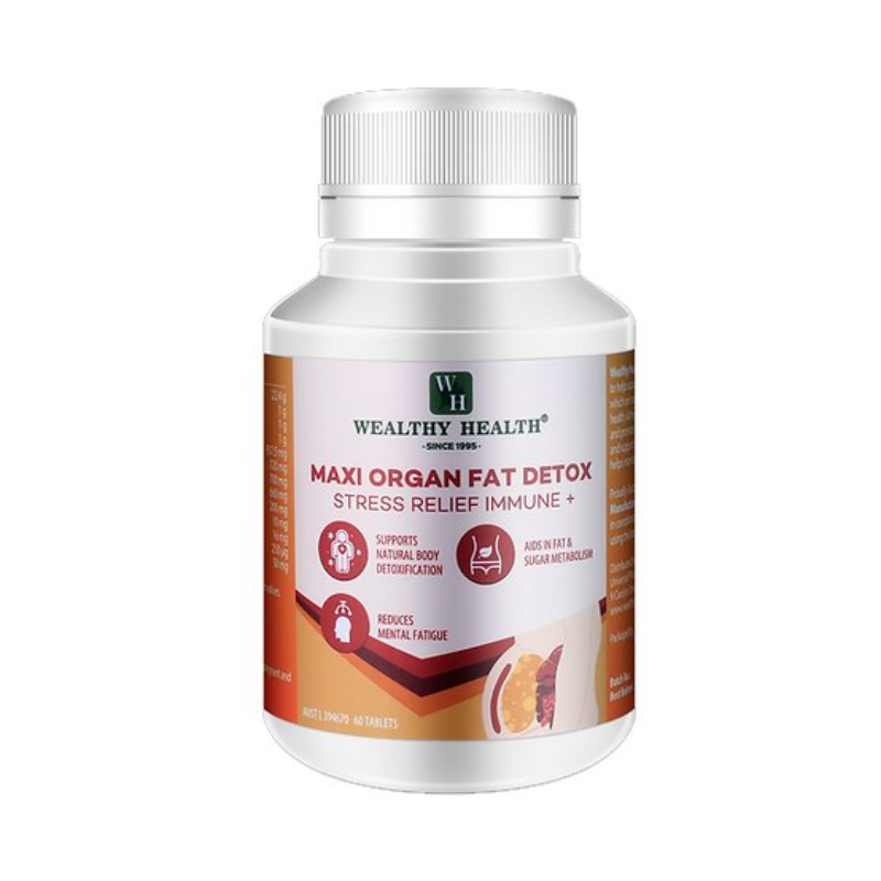 Wealthy Health Maxi Organ Balance 60 Tablets premium Australian herbal dietary supplement with selected botanical ingredients in an easy-to-take tablet format.