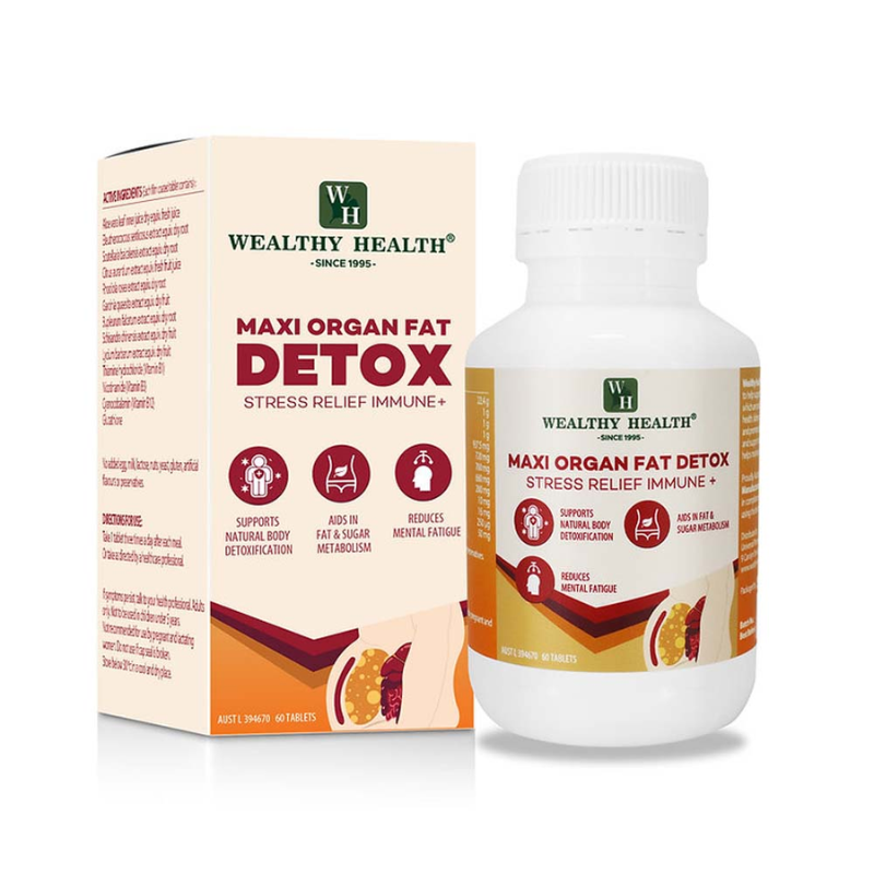 Wealthy Health Maxi Organ Balance 60 Tablets premium Australian herbal dietary supplement with selected botanical ingredients in an easy-to-take tablet format.