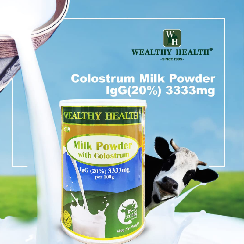 Wealthy Health Milk Powder with Colostrum IgG 20% 400g premium Australian colostrum milk powder dietary supplement.