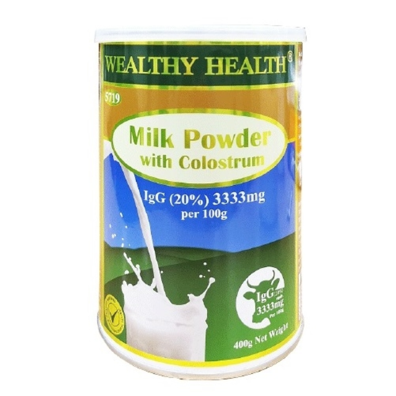 Wealthy Health Milk Powder with Colostrum IgG 20% 400g premium Australian colostrum milk powder dietary supplement.