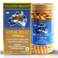Wealthy Health Royal Jelly 1000mg 6% 365 Capsules premium Australian royal jelly dietary supplement in easy-to-swallow capsules.