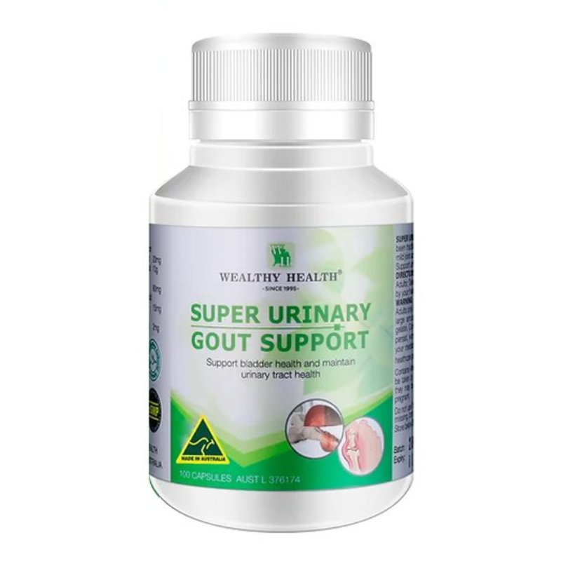 Wealthy Health Super Urinary Formula 100 Capsules premium Australian dietary supplement in easy-to-swallow capsules.