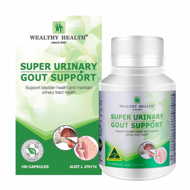 Wealthy Health Super Urinary Formula 100 Capsules premium Australian dietary supplement in easy-to-swallow capsules.