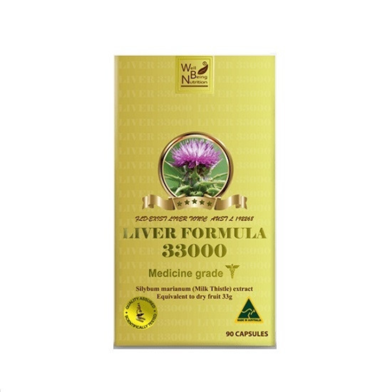 Well Being Nutrition Liver Formula 33000 90 Capsules premium Australian herbal dietary supplement in easy-to-swallow capsules.