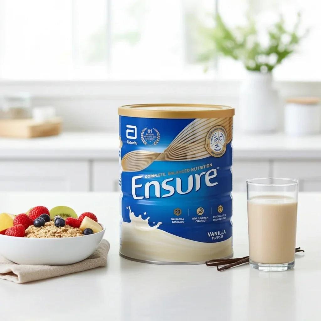 Abbott Ensure Vanilla 850g nutritional supplement lifestyle image