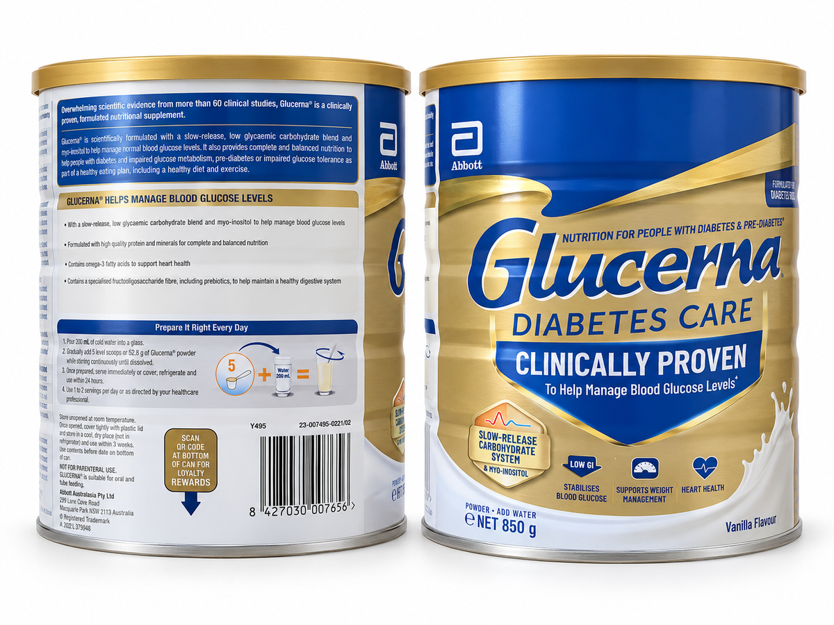Abbott Glucerna Vanilla 850g nutritional powder vanilla flavour