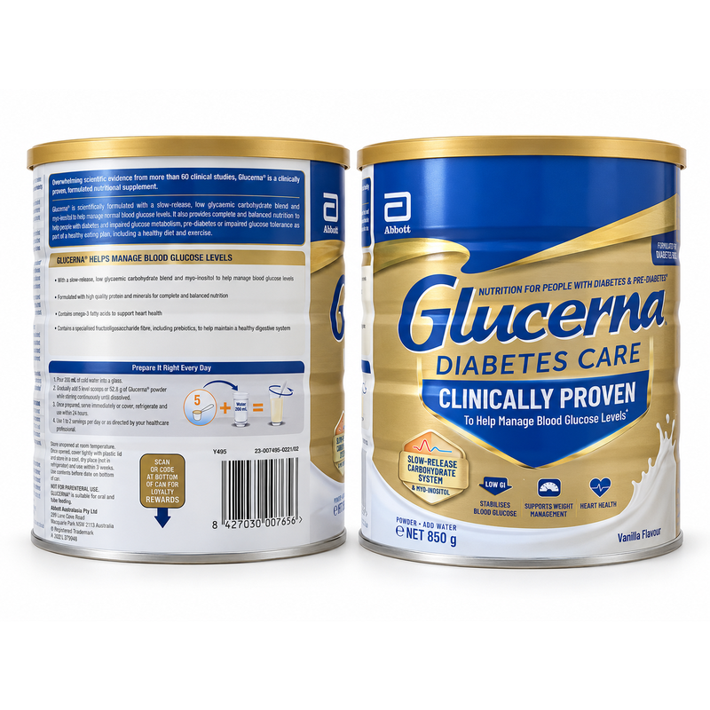 Abbott Glucerna Vanilla 850g nutritional powder vanilla flavour