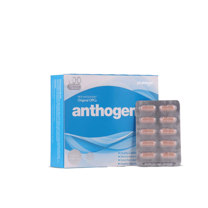Anthogenol 100 Capsules Australian dietary supplement with grape seed extract and vitamin C