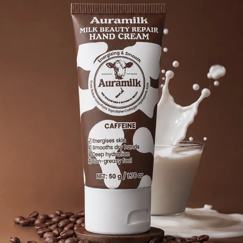 Auramilk Caffeine Milk Beauty Repair Hand Cream 50g with Caffeine and Milk Extract