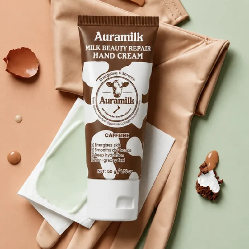 Auramilk Caffeine Milk Beauty Repair Hand Cream 50g with Caffeine and Milk Extract