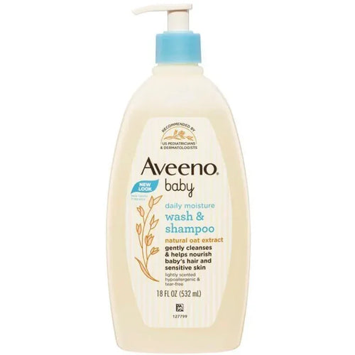 Aveeno Baby Wash and Shampoo 532mL gentle 2 in 1 baby wash and shampoo