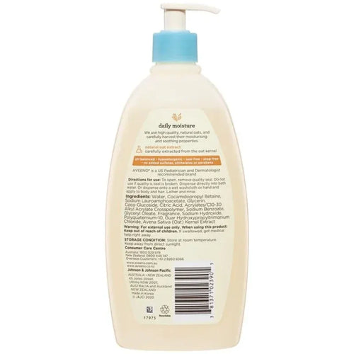 Aveeno Baby Wash and Shampoo 532mL gentle 2 in 1 baby wash and shampoo