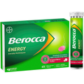 Bayer Berocca Berry New Formula 45 Effervescent Tablets multivitamin supplement with berry flavour