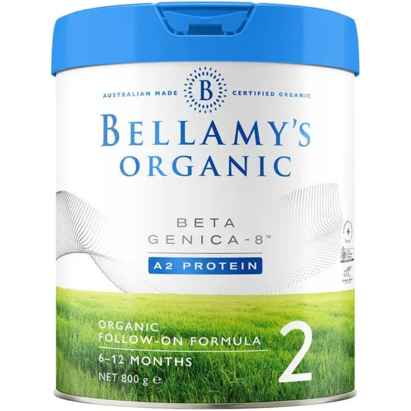 Bellamy's Organic Beta Step 2 Follow-on Formula 800g certified organic follow-on milk formula for babies 6 to 12 months