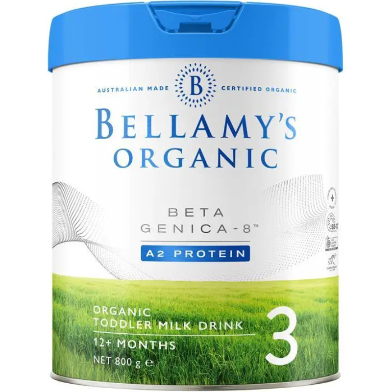 Bellamy's Organic Beta Step 3 Toddler Milk Drink 800g certified organic milk drink for toddlers aged 12 months and older