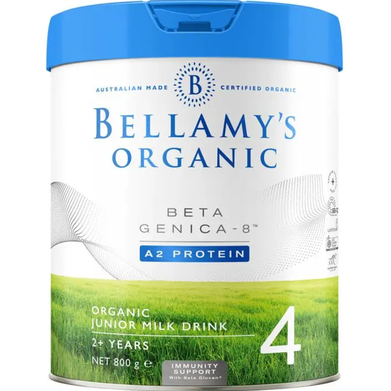 Bellamy's Organic Beta Step 4 Junior Milk Drink 800g certified organic milk drink for children aged 3 years and older