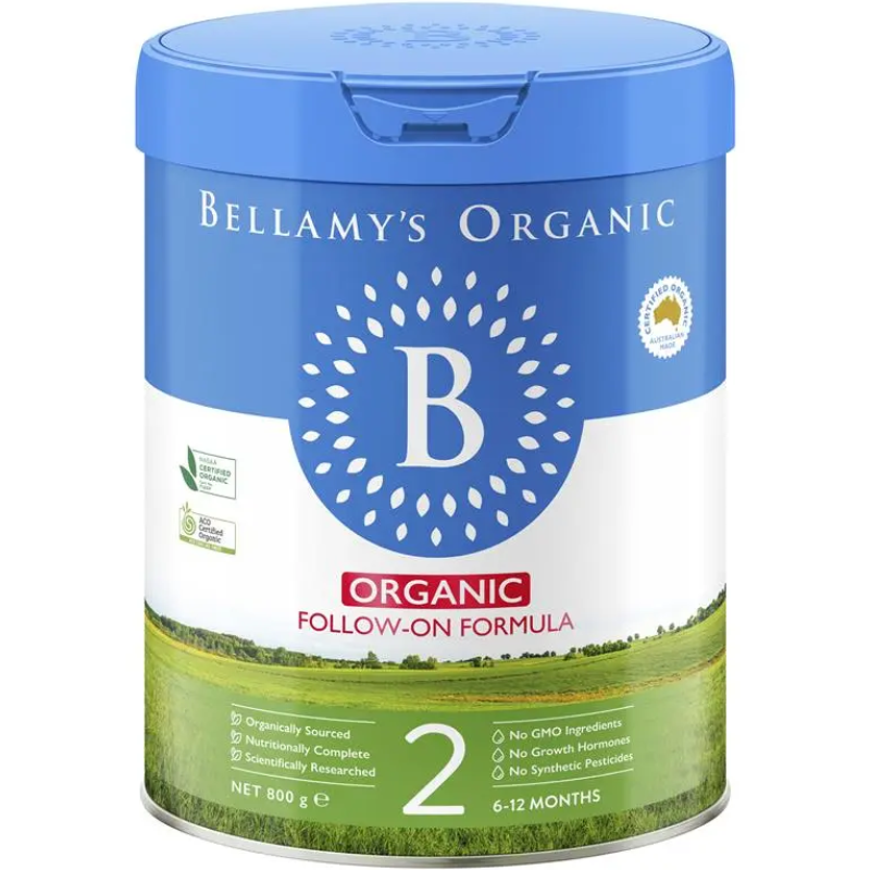 Bellamy's Organic Follow-on Formula Step 2 New 800g certified organic follow-on milk formula for babies 6 to 12 months
