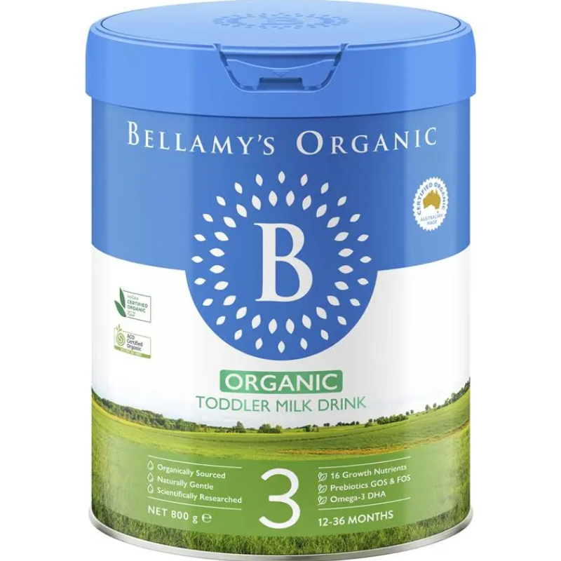 Bellamy's Organic Toddler Milk Drink Step 3 New 800g certified organic milk drink for toddlers 12 months and older