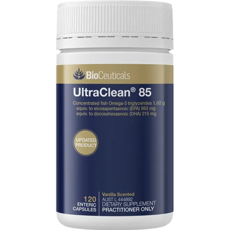 BioCeuticals UltraClean 85 120 Soft Capsules high strength omega-3 fish oil dietary supplement for adults