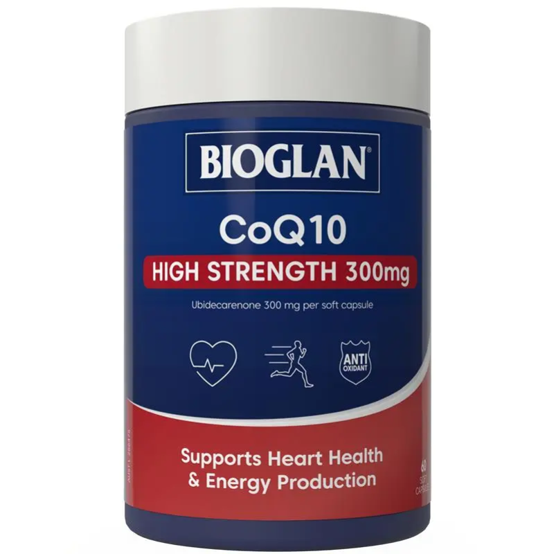 Bioglan CoQ10 300mg 60 Capsules Australian dietary supplement bottle