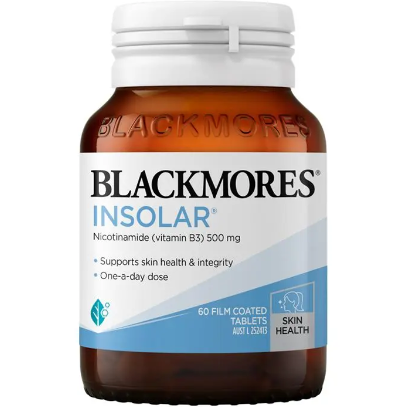 Blackmores Insolar 60 Tablets high strength vitamin B3 nicotinamide dietary supplement