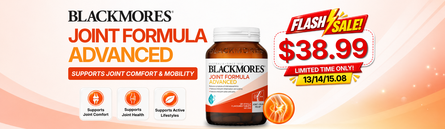 Blackmores Joint Formula Advanced Australian joint health supplement supporting joint comfort mobility and active lifestyles flash sale promotion