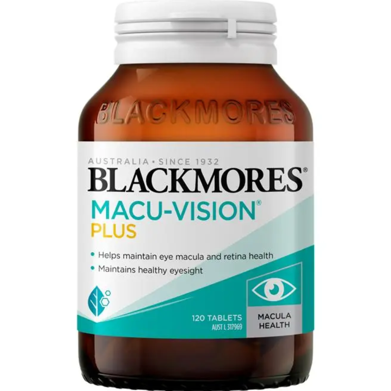 Blackmores Macu-Vision Plus 120 Tablets dietary supplement with lutein zeaxanthin vitamins C E zinc and copper
