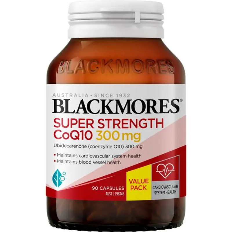Blackmores Super Strength CoQ10 300mg 90 Capsules high strength coenzyme Q10 dietary supplement for adults