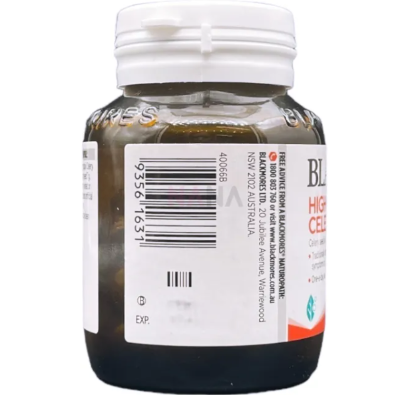Blackmores High Strength Celery 7000 40 Capsules herbal dietary supplement containing celery seed extract