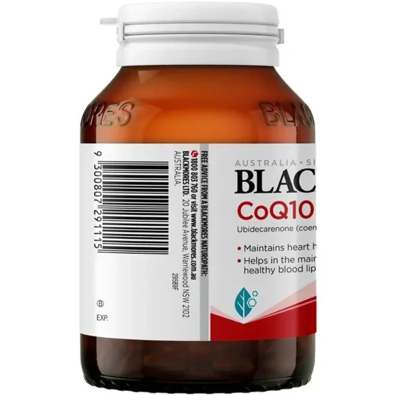 Blackmores Q10 150mg 125 Tablets coenzyme Q10 dietary supplement containing ubidecarenone
