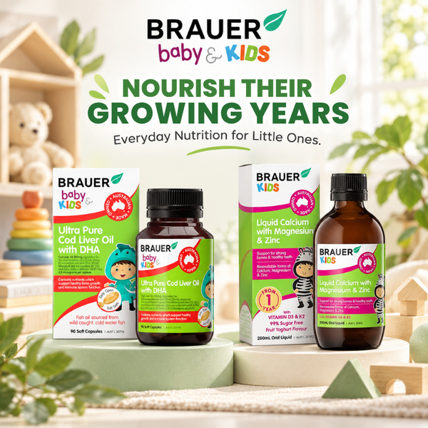 Brauer Baby and Kids Ultra Pure Cod Liver Oil with DHA and Liquid Calcium at Ozan Warehouse