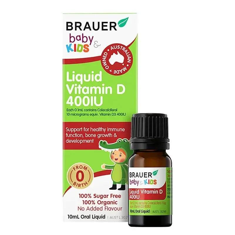 Brauer Baby & Kids Liquid Vitamin D 400IU 10ml Australian Dietary Supplement Genuine Australian Product