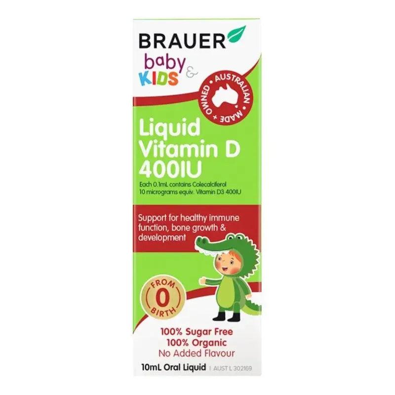 Brauer Baby & Kids Liquid Vitamin D 400IU 10ml Australian Dietary Supplement Genuine Australian Product