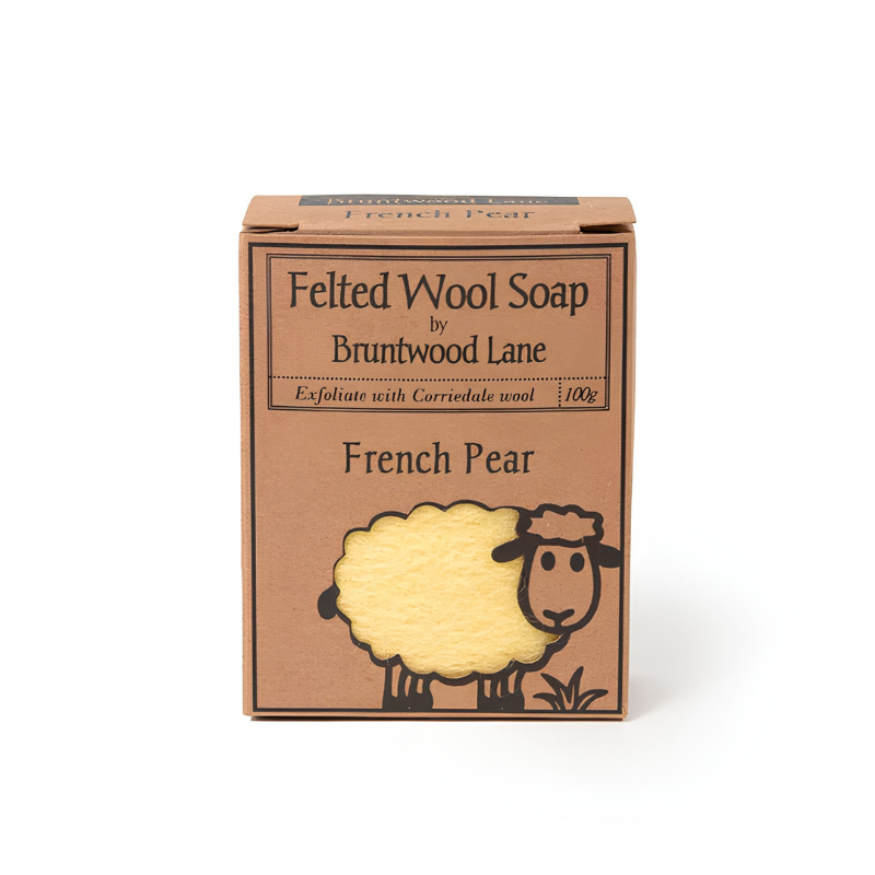 Bruntwood Lane Felted Wool Soap French Pear 100g