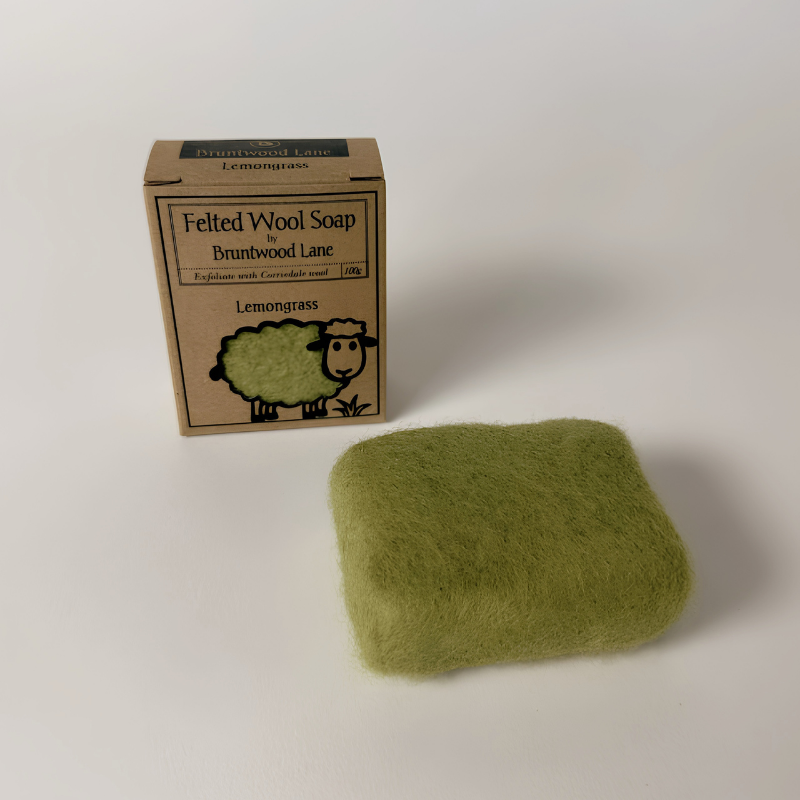 Bruntwood Lane Felted WoolSoap Lemongrass 100g