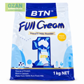 BTN Nature Full Cream Instant Milk Powder 1kg, rich in calcium, makes 7L, from pure fresh milk
