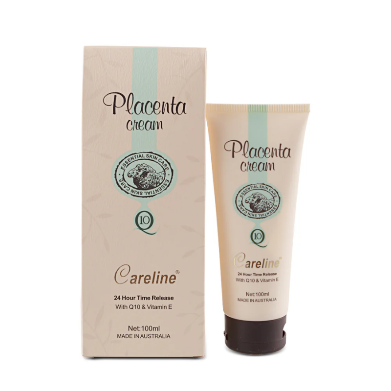 Careline Placenta Cream with Q10 and Vitamin E 100ml Australian skincare moisturiser