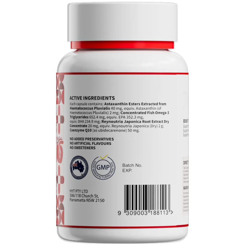 CareVoice Heart & Brain Capsules 60 Capsules dietary supplement bottle for daily heart and brain nutritional support