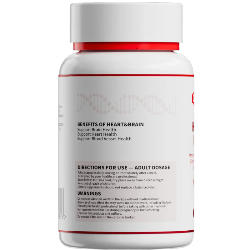 CareVoice Heart & Brain Capsules 60 Capsules dietary supplement bottle for daily heart and brain nutritional support