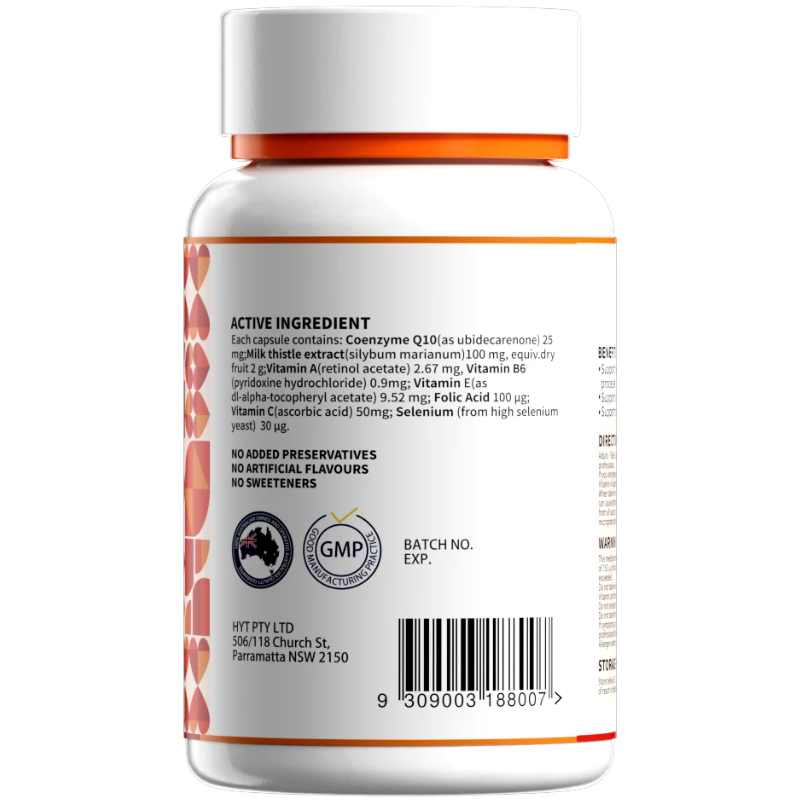 CareVoice Heart & Liver Capsules 60 Capsules dietary supplement bottle for daily nutritional support